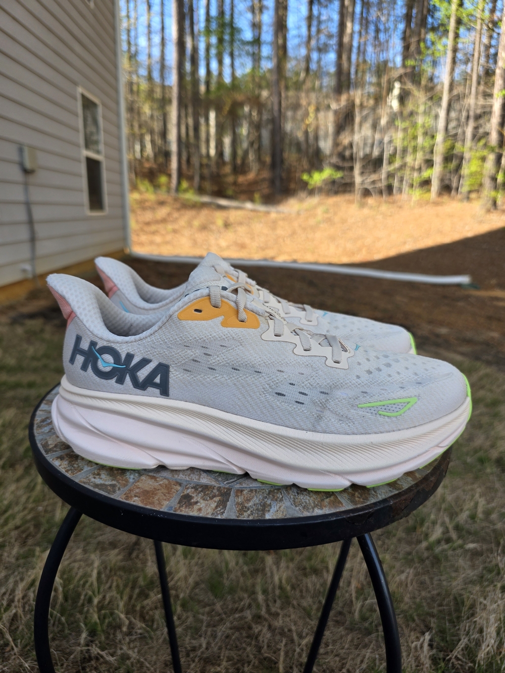 Hoka Clifton 9 1127896 VLS Vanilla/Astral Running Shoes Sneakers Women Sz 9.5 B